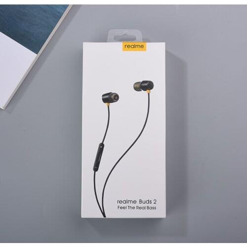 Original Realme Buds 2 wired-3.5mm earphones with Mic Earbus Earphones For realme 7 6 Pro XT 6S 6i Q3 Pro Q2 GT Neo Smartphone