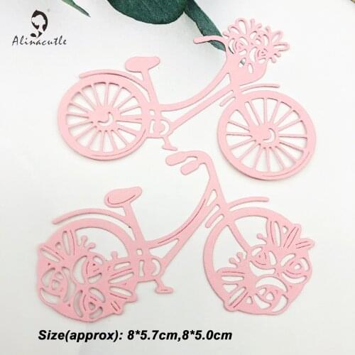Metal Cut Dies 2pc Bike Bicycle DIY Scrapbooking Paper Craft Handmade Card Album Punch Art Cutter Aliancutle Cutting Dies
