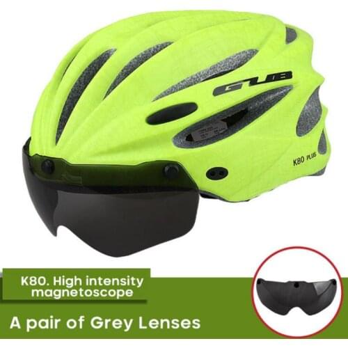 MTB Road Bike Helmet With Visor Magnetic Goggles Integrally-molded 58-62cm For Men Women 17 Holes Helmet Bicycle Equipment