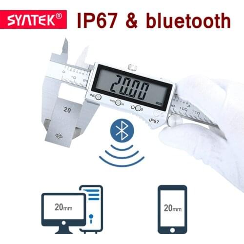 Syntek Caliper IP67 Waterproof Bluetooth Digital Accurate Stainless Steel Vernier Calipers 150 200 300mm 6 8 12inch CE SGS