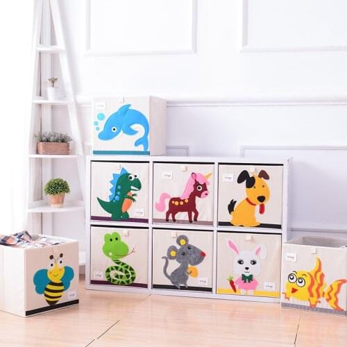 Folding Storage Box Kids Toys Cartoon toy storage Box Bag Children Sundries Storage Basket Organizador