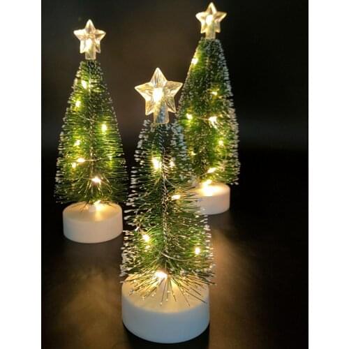 LED Light Mini Artificial Christmas Tree Christmas Decorations For Home Table Navidad Xmas Ornaments New Year Decor Kids Gift