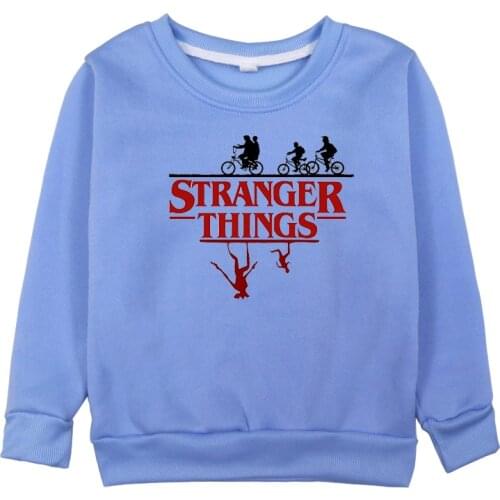 Stranger Things Girls Sweatshirts Autumn Clothes Casual Cotton Baby Boy Girl Hoodies Baby Long Sleeve Tops for Teenagers T Shirt