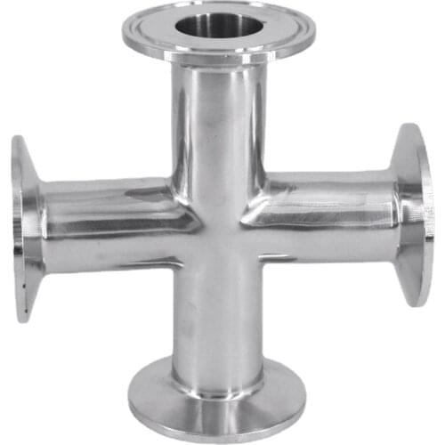 19mm-108mm Pipe OD x 1.5"/2"/2.5"/3"/4" Tri Clamp Cross 4 Ways Splitter SUS 304 Stainless Sanitary Fitting Homebrew Beer Wine