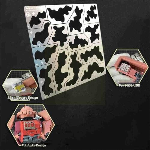 General Forest Camouflage Stenciling Template Leakage 1/100 Plate Tools Model Building Gundam Military Spray AJ0032 For 1/3 Y6K7