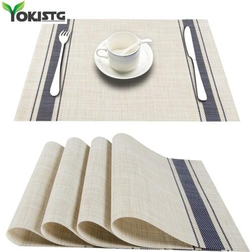 YokiSTG PVC Cup Coaster Decorative Vinyl Placemats for Dining Linen Place Mat in Kitchen Environmental Plastic Accessories Pad