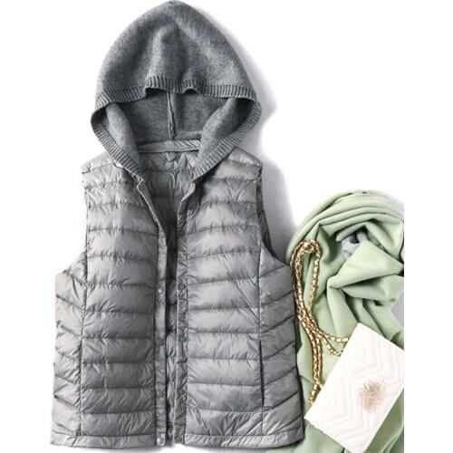 Women Vest Jacket 2021 Spring Autumn New Fashion Hooded Chic Warm Jacket Vest Fashion Youth Elegant Street Vest Jackets