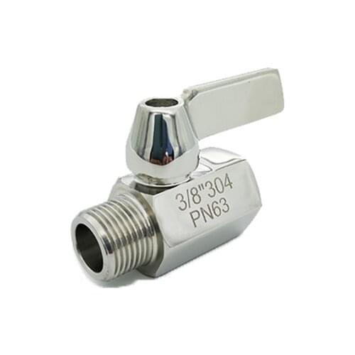 1/8" 1/4" 3/8" 1/2" 3/4" 1" BSP Female To Male Thread 304 Stainless Steel Mini Ball Valve For Water Oil Gas