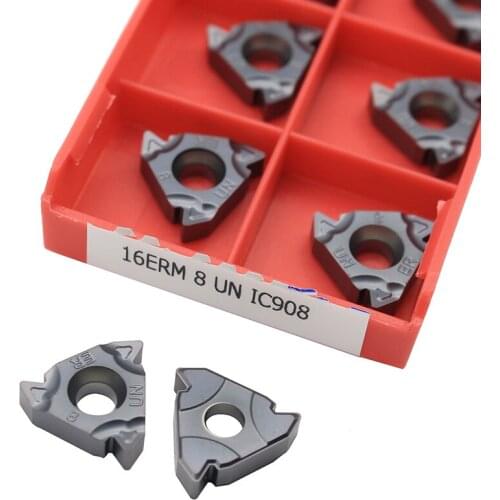 16ERM 8 UN IC908 10pcs Carbide Inserts 16ERM 8 UN IC908 Plate CNC Threaded Blade Lathe Cutter Tool Turning Tools