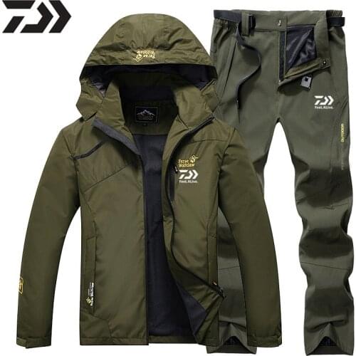 2021 Daiwa Fishing Suit Men Spring Autumn Thin Fishing Clothing Hooded Sports Hiking Fishing Jacket Outdoor Clothes Fishing Wear