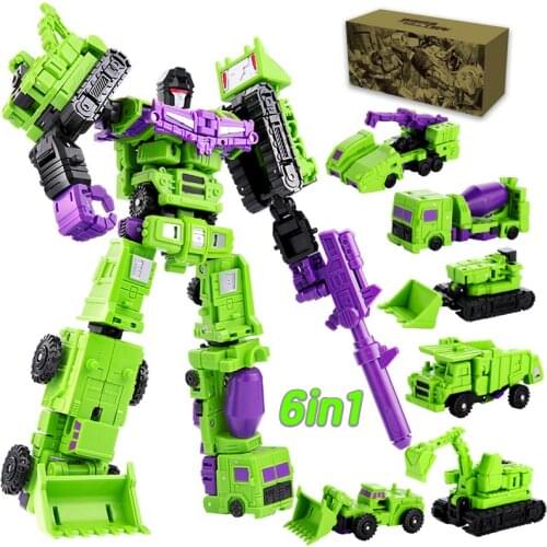 2020 Transformation 6 in 1 Model Defensor Devastator Toys Action Figure Robot Plastic Toys BEST Gift For Education Children