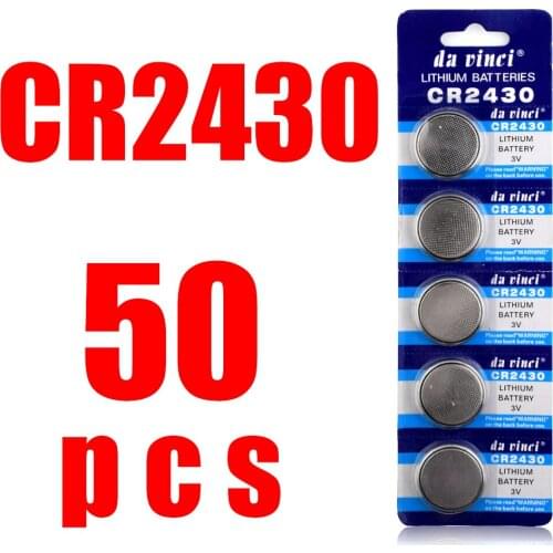 50pcs 3v CR2430 CR 2430 Button Pilas Lithium Coins Cells Battery Watch Clock Batteries For Calculator Computer Remote Control