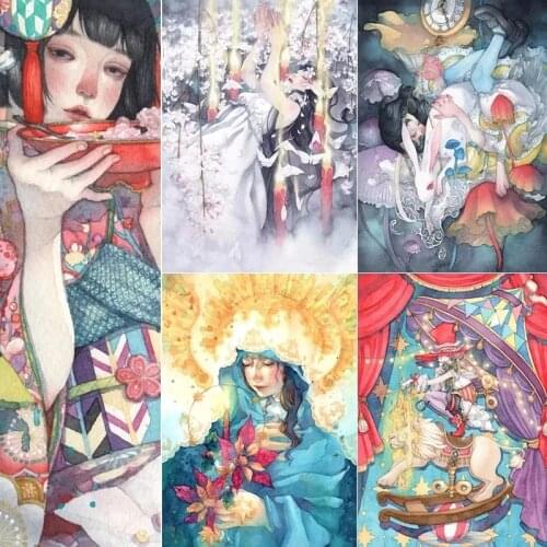 Diamond Painting Full Square Diamond Cartoon Girl Mosaic Gift Handmade Embroidery Painting Hanging Painting Holiday Special Gift