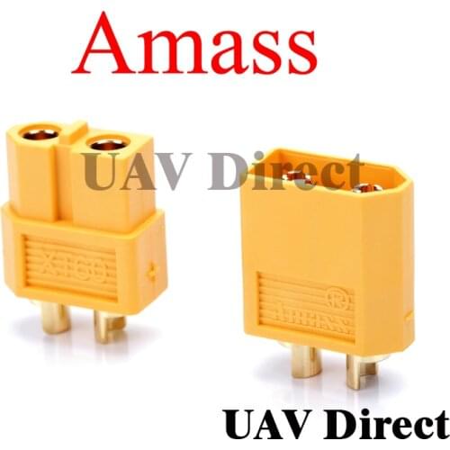 Amass 1pair XT60 Connector Plug, Lithium Battery Discharging Terminal for Rc Lipo Model And More