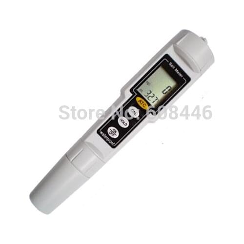 Digital Salt Meter Waterproof Pocket Pen Type Salinity Tester Measure Water Quality Meters Monitor 0to9999 mg/L