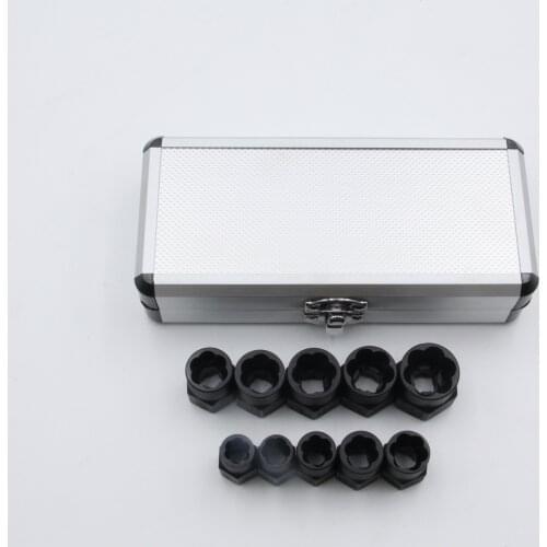 Ten piece nut extractor Nut breaking bolt extractor Hex nut remover