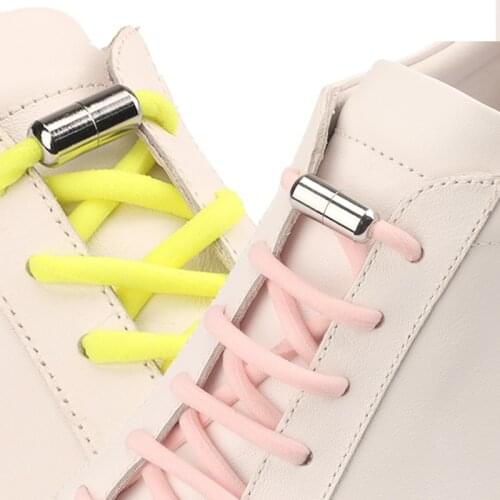 1 Pair New Elastic Shoe Laces Round No Tie Shoelaces for Kids and Adult Sneakers Shoelace Quick Lazy Laces 4 Color Shoe Rope