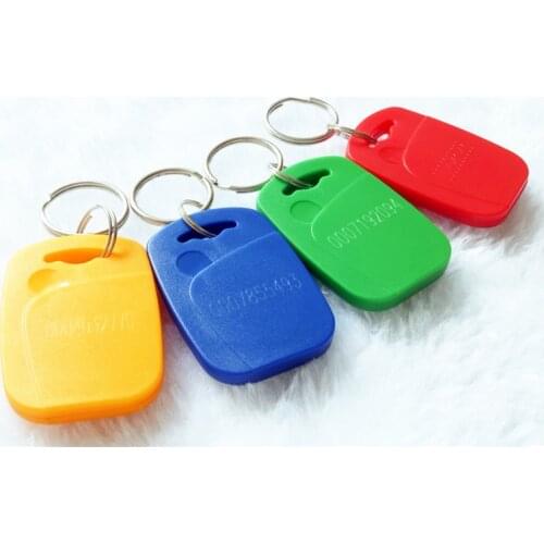 2021 Hot Selling 100pcs RFID Tag 125KHz Proximity RFID Card Keyfobs Key Fob Access Control Smart Card 4 Colors Keyfob ME-03