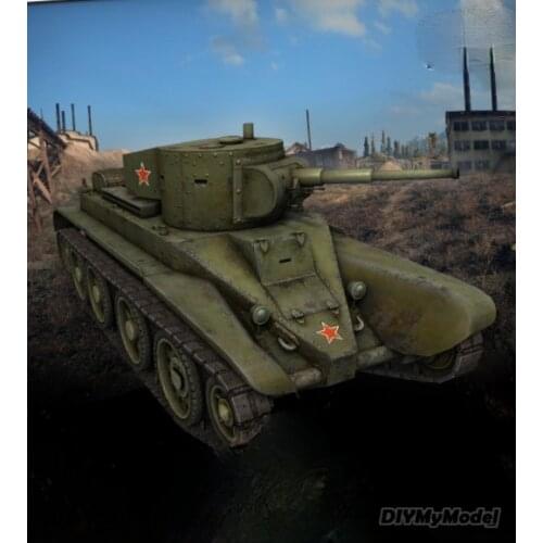 DIYMyModeI Soviet bt-2 vs BT5 light tank DIY Handcraft Paper Model KIT Handmade Toy Puzzles Gift Movie props