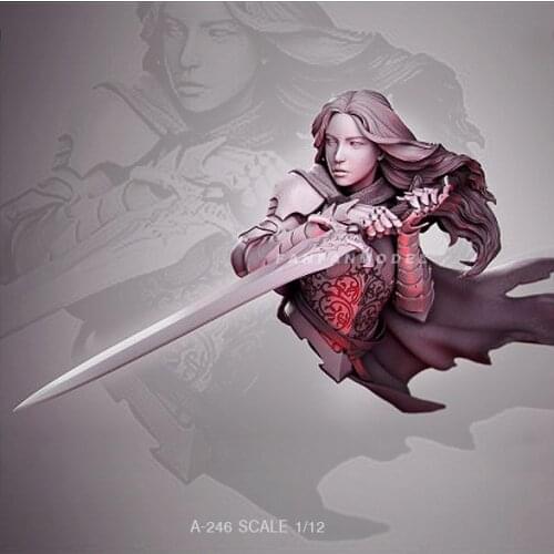 1/10 Bust Model Kits Bust resin soldier colorless and self-assembled A-246