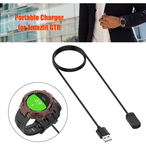 Portable Charger Cable Decoration Outdoor Mobile Phone for Amazfit T-Rex A1918 GTR 42mm 47mm GTS USB Charging Cord