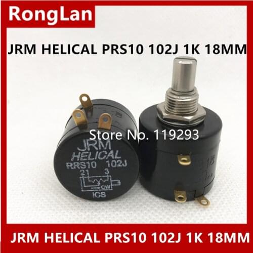 Precision potentiometer Japan JRM HELICAL precision multi 10 turn potentiometer PRS10 102J 1K 18MMS -2PCS