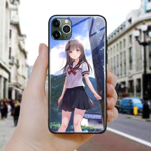 Game anime Bang Dream Ran Mitake Silicone Glass Phone Case Cover Shell For iPhone SE 6 6s 7 8 Plus X XR XS 11 12 Mini Pro Max