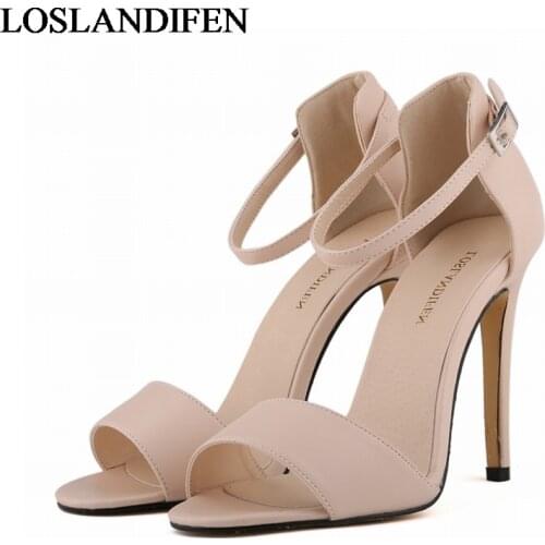 Blue Black Yellow Summer Sexy Woman Sandals Open Toe Shoes Chaussure Femme Designer High Heels Sandal Shoes NLK-A0020