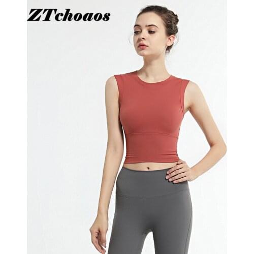 Top sports female sports vest yoga vest Training top tight yoga shirt running suit gym vest-style yoga top tank top women