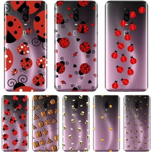 Back Cover For OnePlus 7 7 Pro 6 6T 5 5T 3 3T Bee Ladybug Pretty Silicone Case For One Plus 3 3T 5 5T 6 6T 7 7 Pro Phone Case