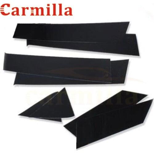 Carmilla 8 Pieces/Set Car BC Pillar Anti Scratch Black Mirror Surface Sticker Reflective For Ford Ecosport 2013 2014 2015 2016