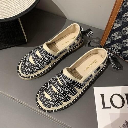 2021 Women Espadrilles Shoes New Casual Light Flats Soft Ladies Loafers Lazy Shoes Zapatos De Mujer Hemp Rope Fisherman Shoes