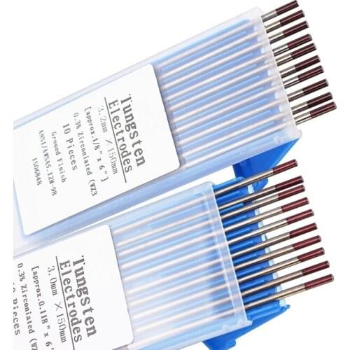 WZ3 Tungsten Electrodes 4.0mm x 150mm Brown tip Tig Welding Tungsten Electrodes 10PCS