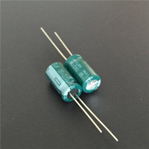100pcs 220uF 35V TAICON PW Series 8x15mm Low Impedance 35V220uF Aluminum Electrolytic Capacitor
