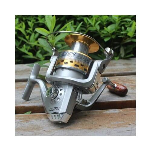 20pcs/lot Whole Sale 2013 New 6 BB High Power Gear Spinning Aluminum Fishing Reel SG7000A with Metal Head