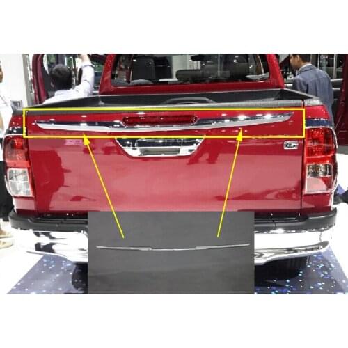 2016 for toyota hilux revo accessories chrome truck trim for toyota hilux revo 2015 2016-2019 car styling hilux tail gate trim