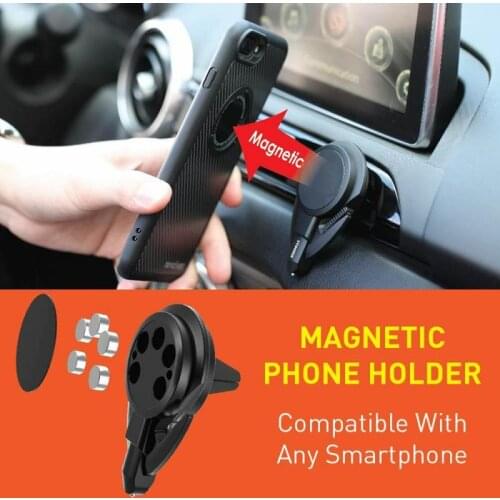 3 In 1 Car Phone Holder Air Vent Magnetic Mount Emergency Escape Tool Window Breaker Seat Belt Cutter Car Mobile Phone Holder
