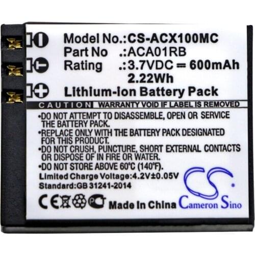 CameronSino for ACTIVEON CX CX Gold CX HD ACA01RB battery