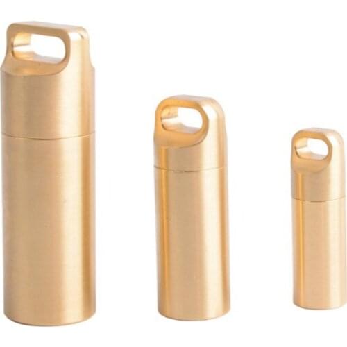 Aluminium Alloy Waterproof Capsule Seal Bottle EDC Survival Pill Box Container First Aid Emergency Pills Tank Case