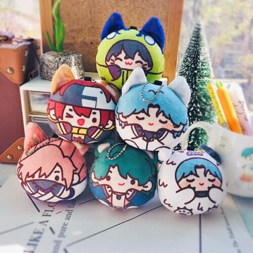 Anime SK EIGHT SK8 the Infinity Langa Miya REKI Cherry Blossom JOE Cute Dango Plush Stuffed Doll Keychain Cartoon Pendant