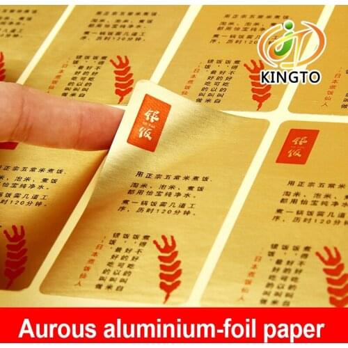 Aurous aluminum foil paper adhesive sticker