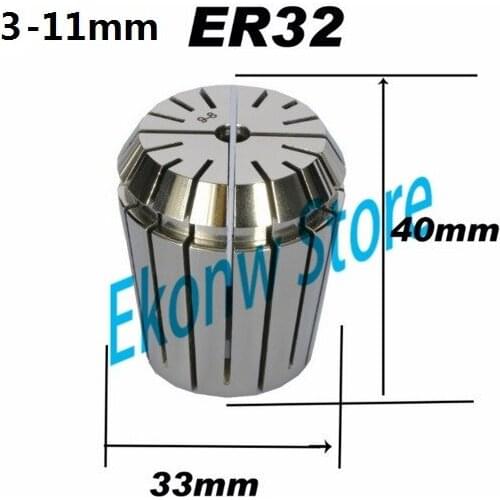 Free Shipping 2PCS 3-11mm ER ER32 Collet Chuck for Spindle Motor Engraving/Grinding/Milling/Boring/Drilling/Tapping
