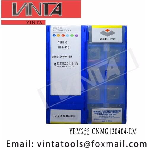 Free shipping high quality 10pcs/lots YBM253 YBG202 YBG205 CNMG120404-EM cnc carbide turning inserts