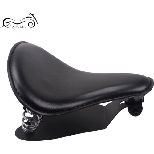 Black Leather Solo Seat Spring Bracket Base & Bolts For Harley Blackline FXS Dyna Street Bob FXDB Wide Glide FXDWG