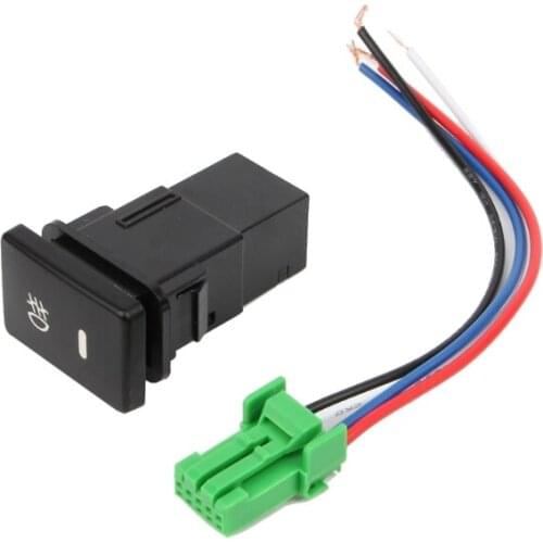 DC12V Front Fog light Push Switch 4 Wire Button For Toyota Camry Prius Corolla