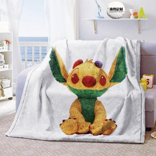 Anime Disney Stitch Style Figures Cartoon Product Cosplay Accessories Customized Blanket Warm Home Bed Unisex Gifts