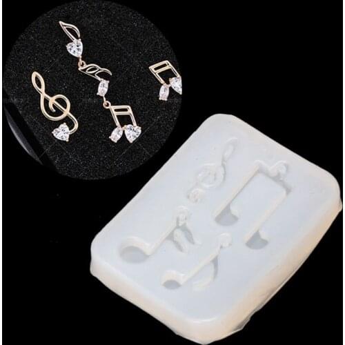 Musical Note Pendant Silicone Mold Resin Jewelry Fondant Cake DIY Mould Tools