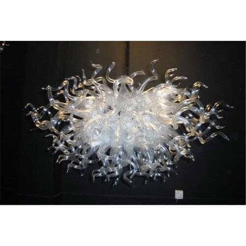 Pretty Home Decoration Lighting Clear Bedroom 100% Hand Blown Glass Chandelier