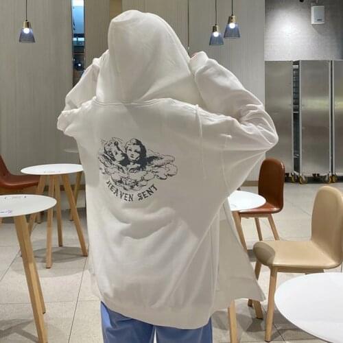 UNUTH Girls Oversize Hooded Jackets 2021 Spring-Autumn Fashion Ladies Loose Soft Cotton Coats Vintage Women Chic Outerwear