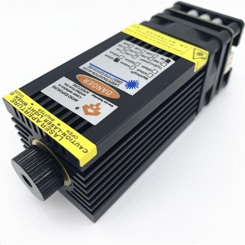 CNC laser head, 7W blue laser module for engraving stainless steel, capable of cutting 3mm plywood, with PWM/TTL